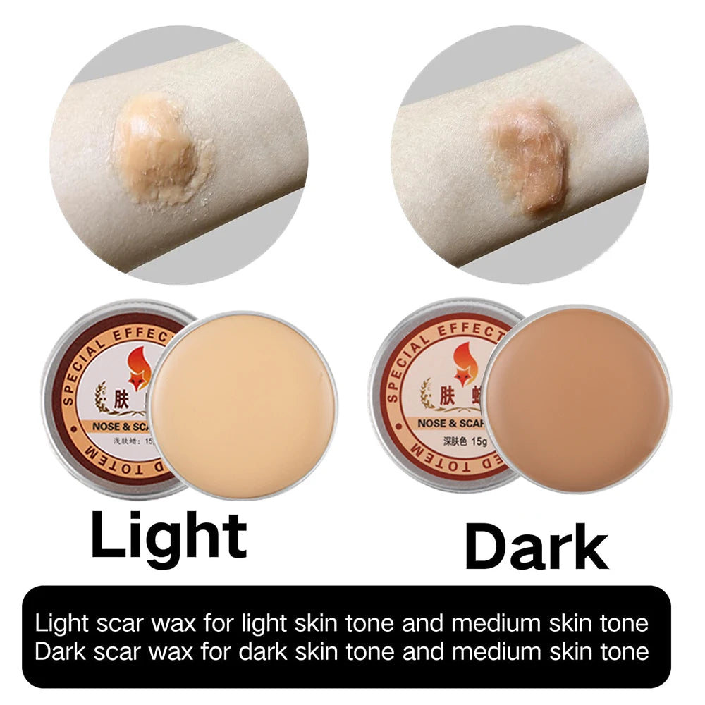 Scar Wax Kit with Spatula,SFX Scar Makeup,Fake Wound Modeling Wax for Realistic Scar/Fake Cut,Special Effects Makeup