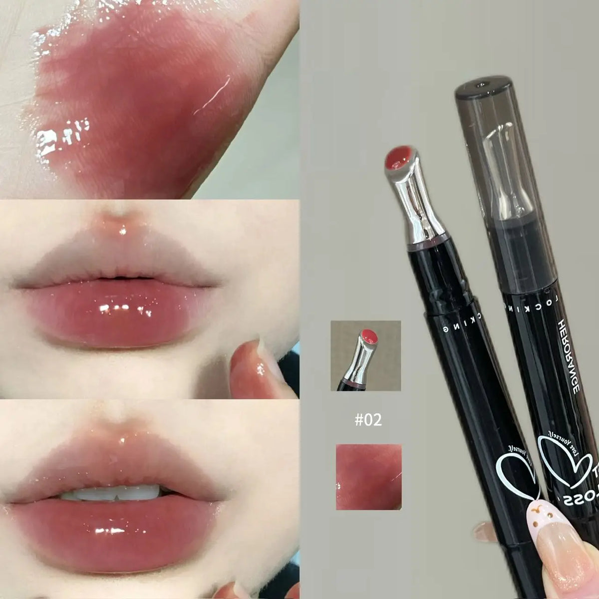 Herorange Hydrating Glossy Lip Gloss Long Lasting Brightening Create Plump Lips for Daily Date