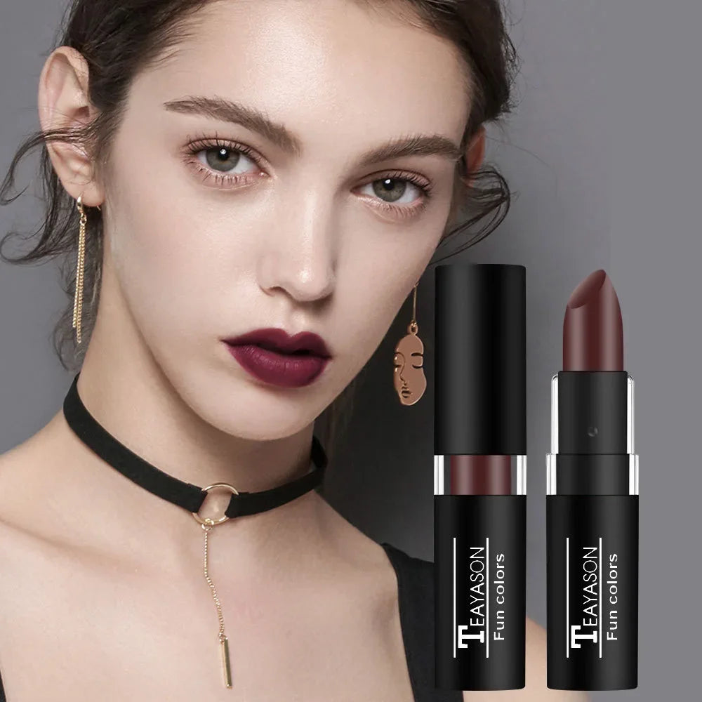 Green Purple Lipstick Christmas Halloween Party Lip Makeup Hot Sale Waterproof Velvet Matte Black White Lipstick Lasting Pigment