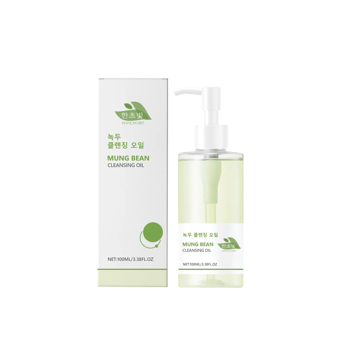 Hanchobit Mung Bean Cleansing Oil Control Deep Pore Cleanser to Remove Blackheads Sensitive Skin Care Facial Makeup Remover Oil