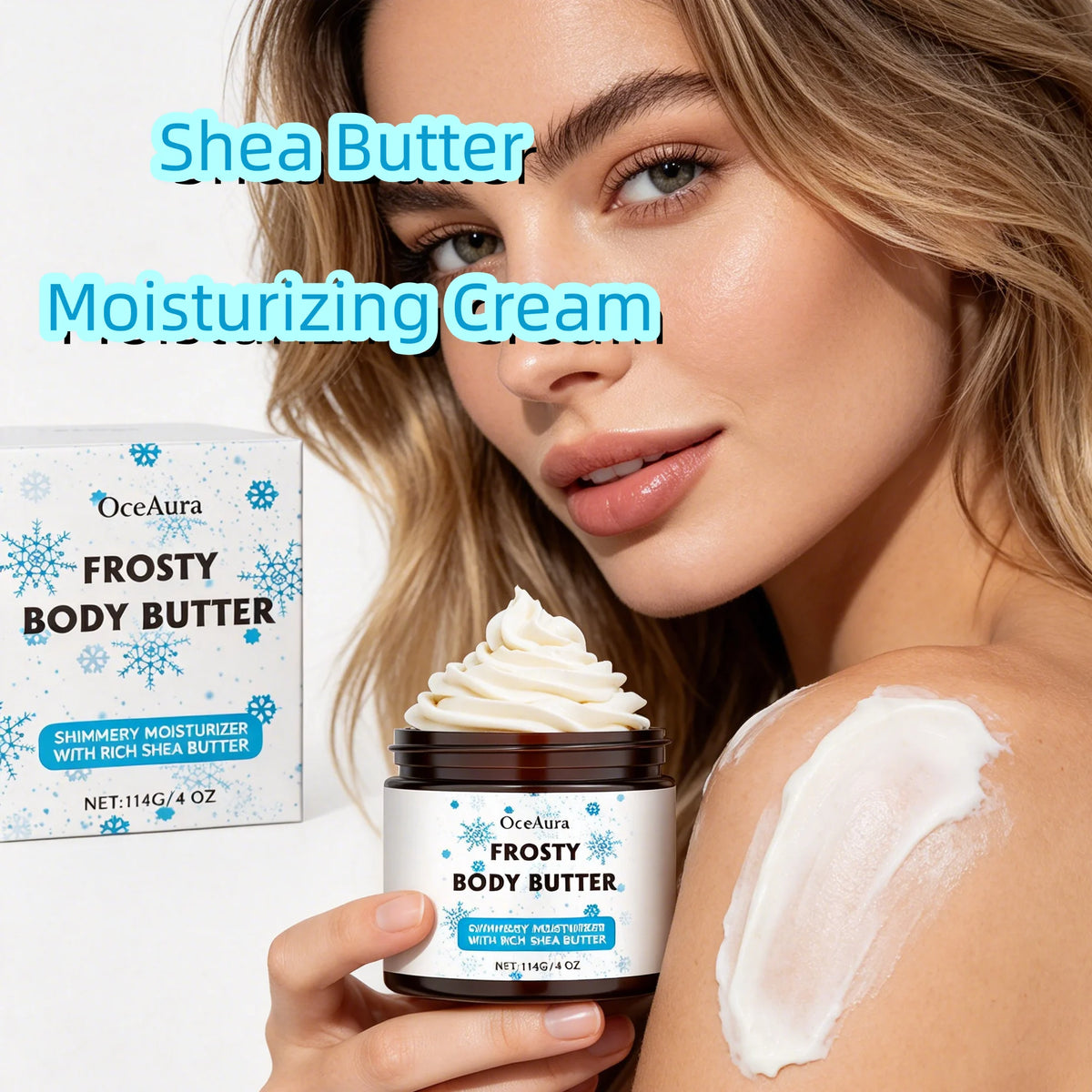 Shea Butter Moisturizing Cream,Double-Oil Deep Nourishment,Body&Face Firming Anti-Aging, Instant Relief For Strawberry Legs&KP Whipped Butter Texture,Preventing & Fading  Marks,Ultimate 48H Skin Barrier Rescue,Suitable For Al
