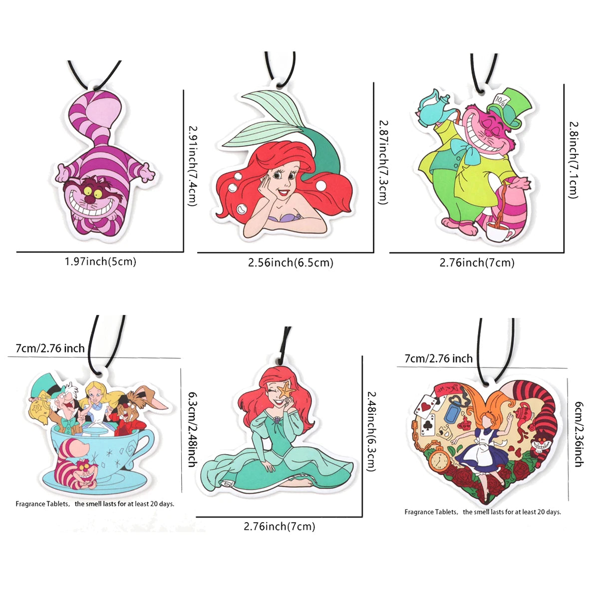 Lovely Princess Fragrant Paper Auto Interiors Car Fragrance Fairy Tale Cabinet Bedroom Air Freshener Hangings Solid Perfume Gift