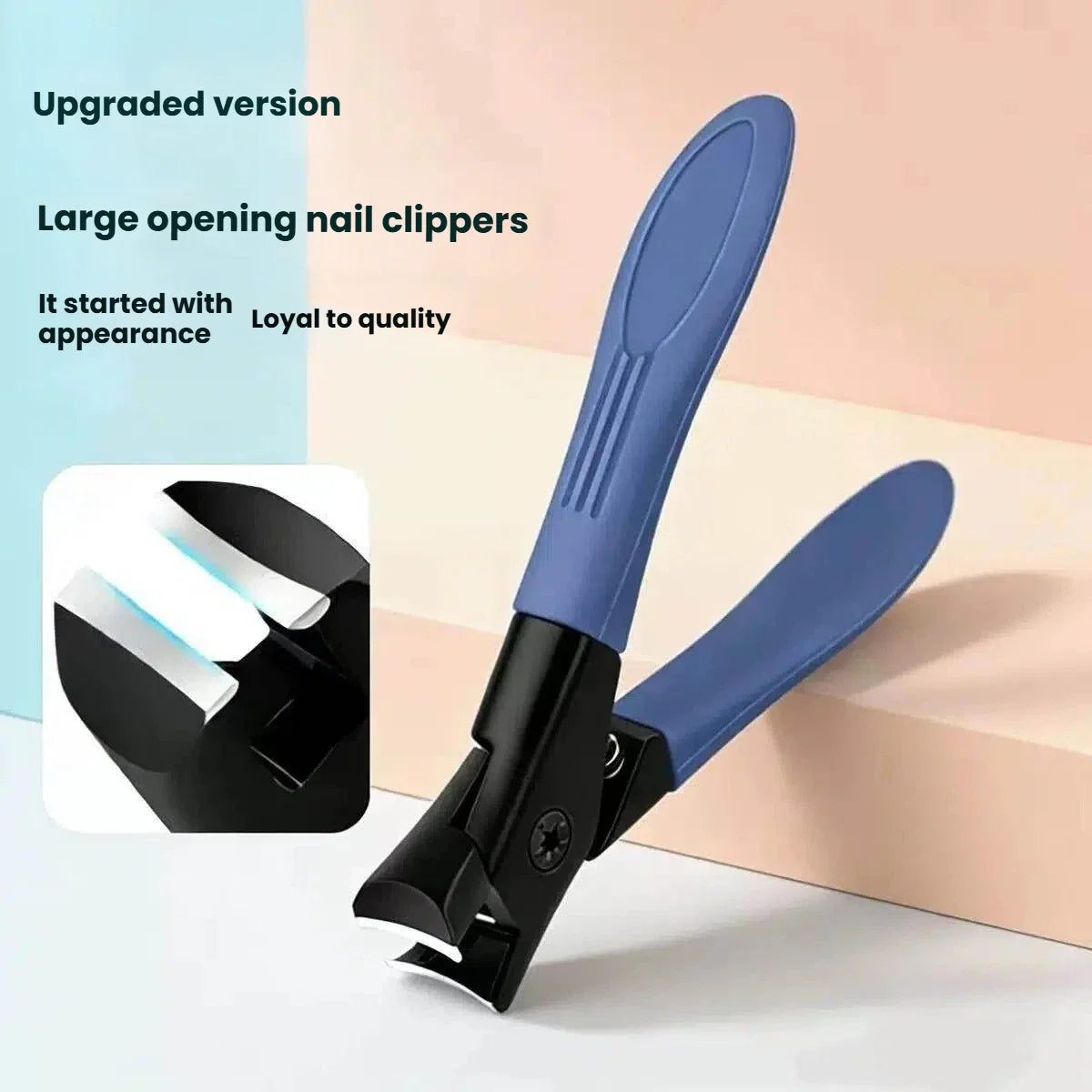 Durable Large-Opening Nail Clippers, Gray Nail Trimmer, Thick Type Nail Care, Suitable for the Elderly, Household Nail Clippers