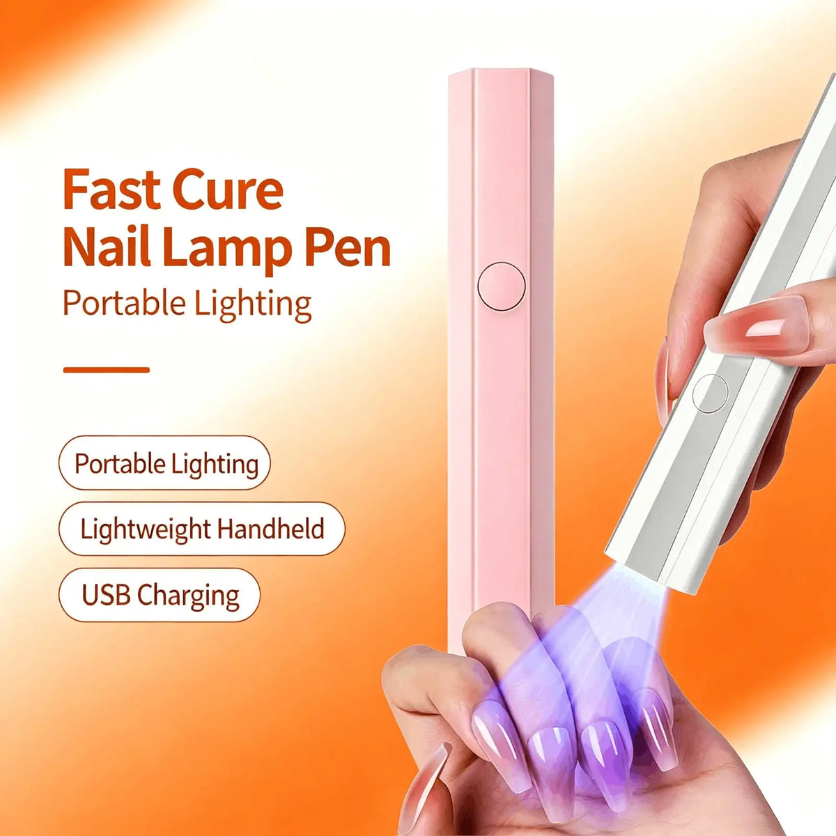 Cordless Gel Nail Lamp Rechargeable Long Battery Life For Hours Of Continuous Manicure Use