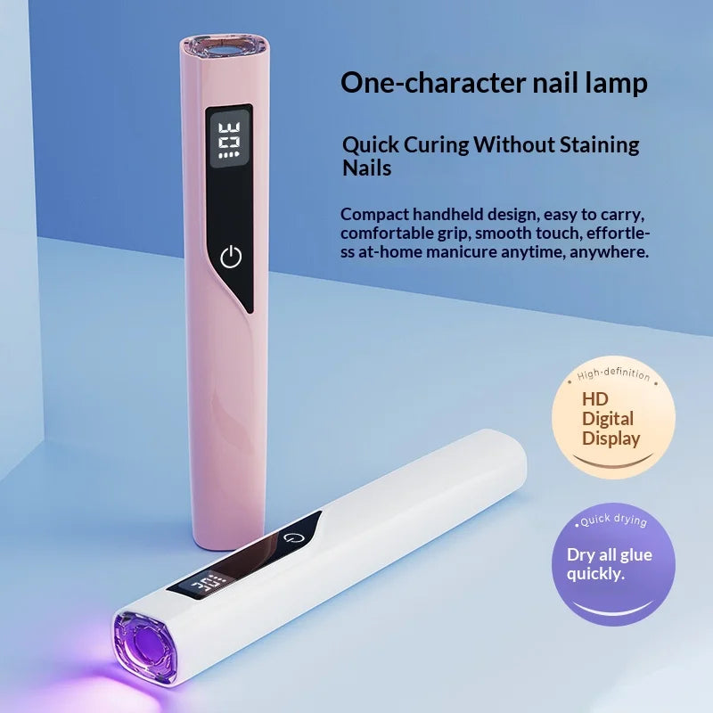 Mini UV LED Nail Lamp USB Rechargeable Handheld Light Professional Nail Gel Curing Lamp with Stand for Home And Nail Salon Use
