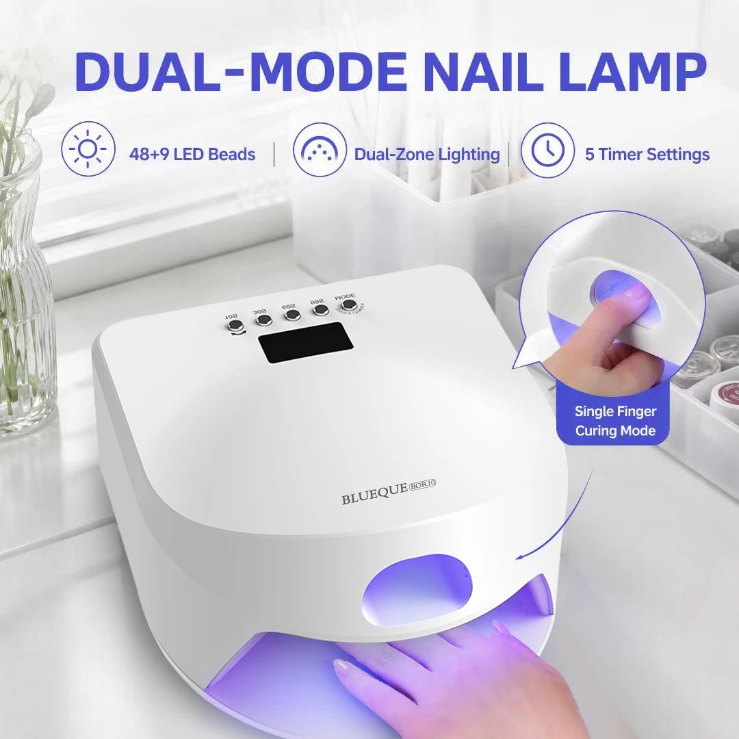 Professional 2-in-1 UV LED Nail Lamp 57 LED Beads Independent Thumb Light Auto Sensor Gel Polish Curing Dryer for Nail Art