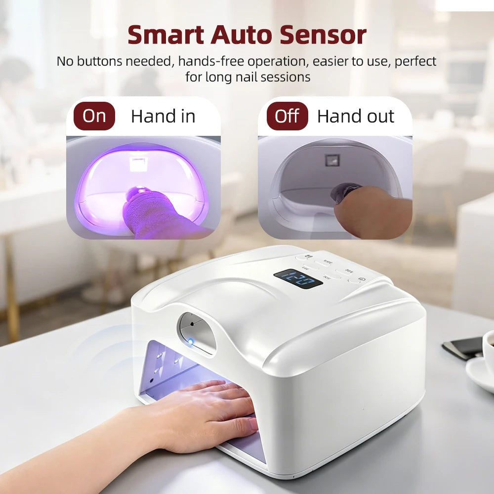 Dual Use Nail Lamp Cordless Manicure Dryer Wireless UV Light 78LEDs Fast Nail Gel Curing Smart Auto Sensor With Single Thumb Nai