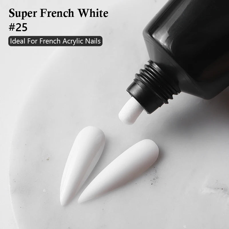 MSHARE Gel French Nails Tips Super White Poly Acrylic Gel for Nail Extension Crystal UV LED Construction 60ml Nail Gel Liquid
