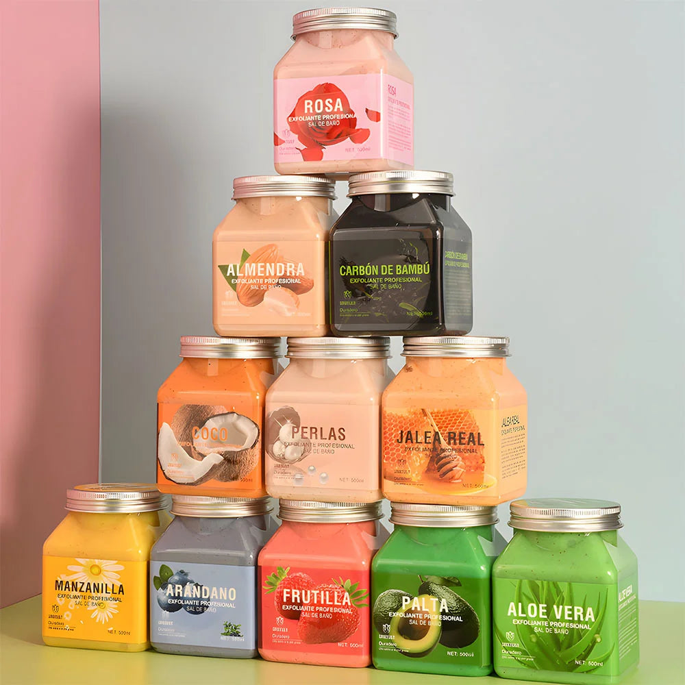 Body Fragrance Scrub 350ML Exfoliating Bodyscrub Bath Salt Rice Shower Gel Coffee