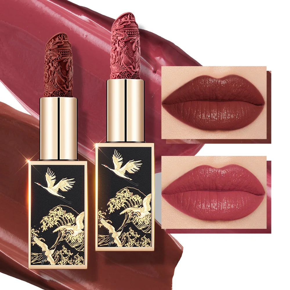 CATKIN Matte Lipstick 2PCS Set Long Lasting for 24H，Lightweight Soft and Ultra Hydrating Lipsticks Infused with Vitamin E
