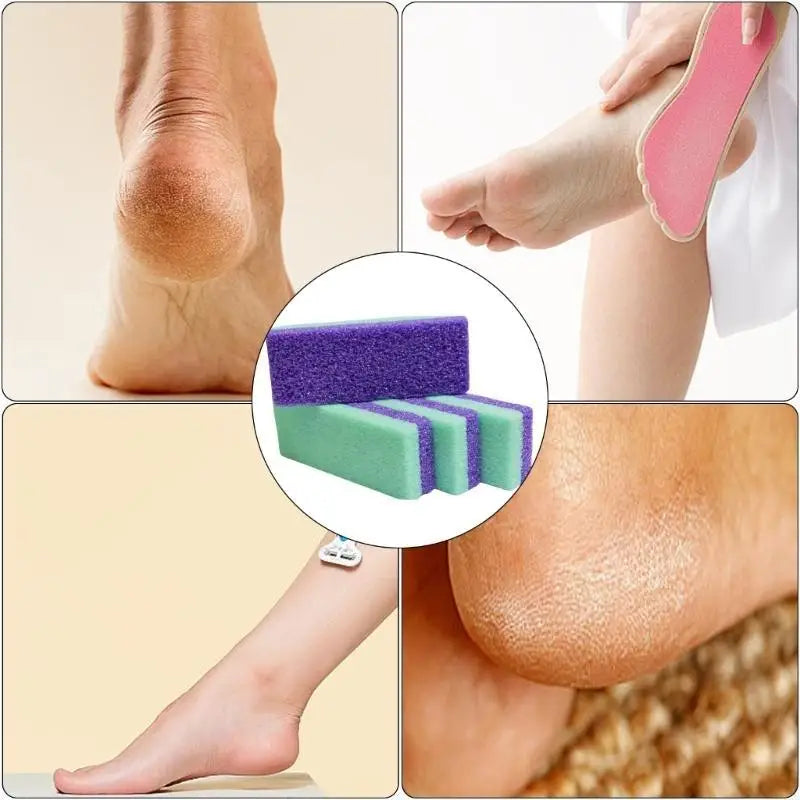 4 Pieces Foot Pumice Stone Double Sided Foot Scrub Callus Remover Foot Scrubber Feet Pumice Block
