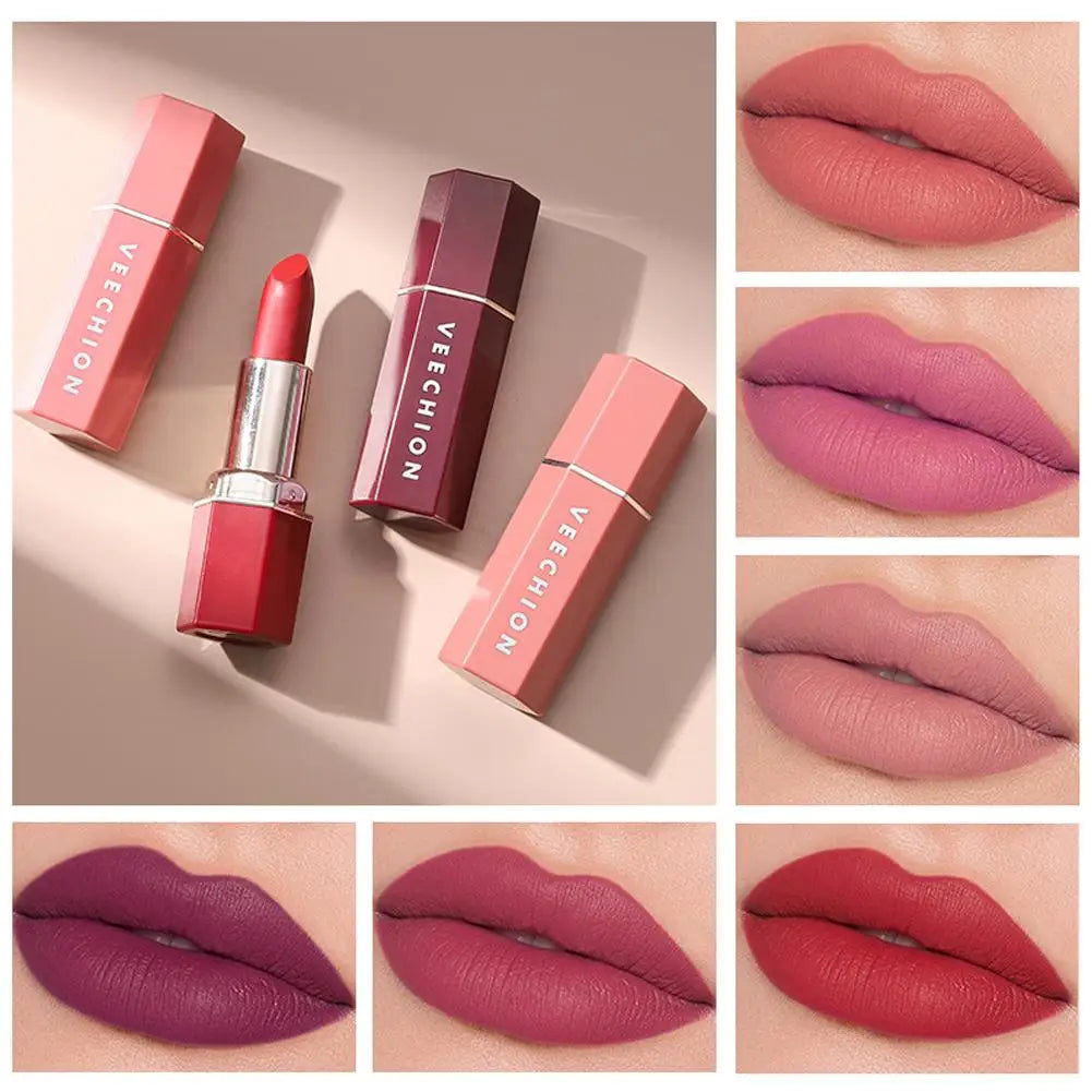 Nude Matte Lipstick Non-stick Cup Lip Stick Not Fading Velvet Lipsticks Waterproof Long Lasting Sexy Red Pink Makeup Cosmetics