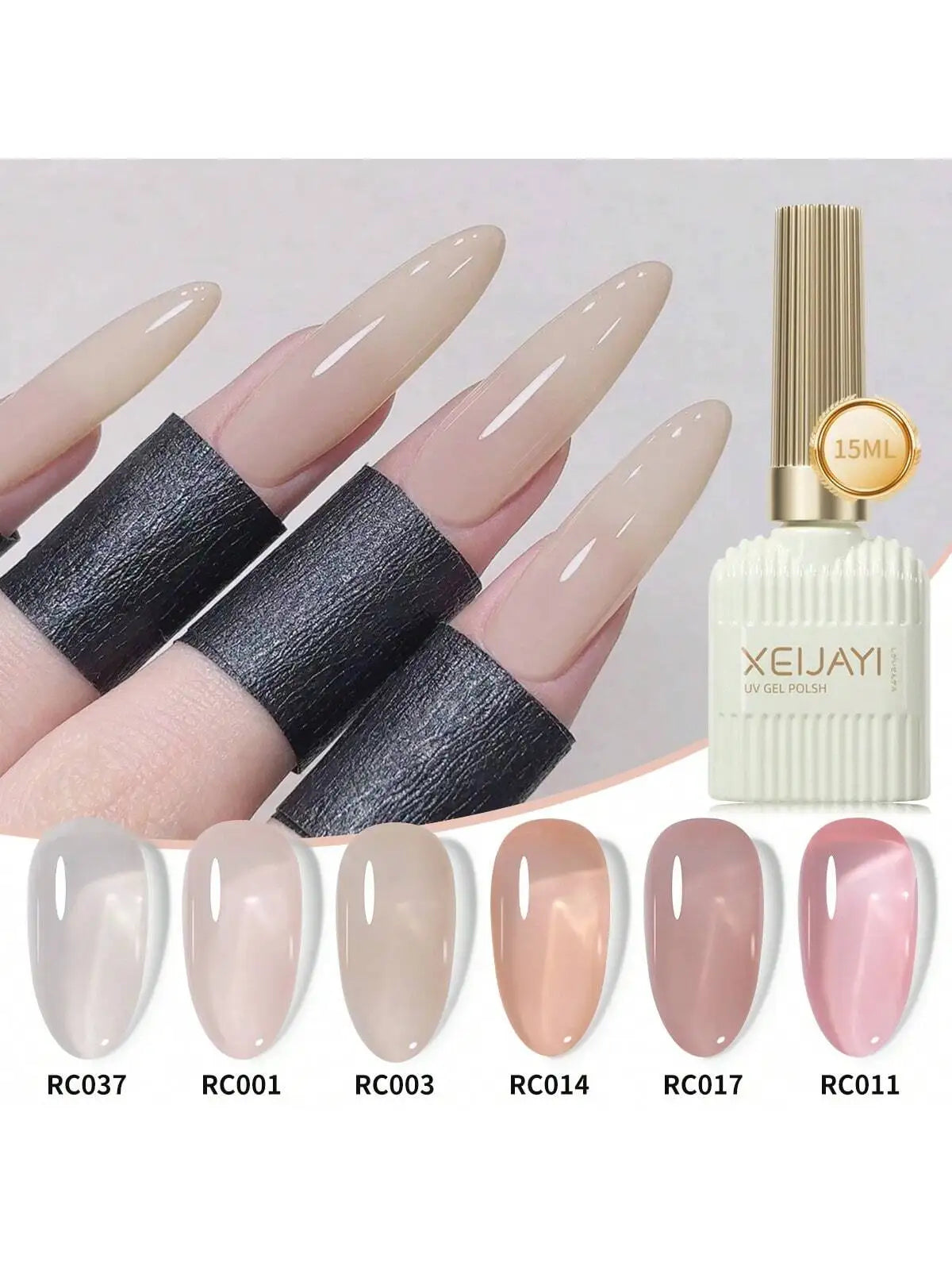 6Pcs 15ML Ice Pink Gel Nail Polish Set, Summer Popular Color Gel Varnish Nail Kit, Soak Off UV/LED Gel Polish For Home Salon