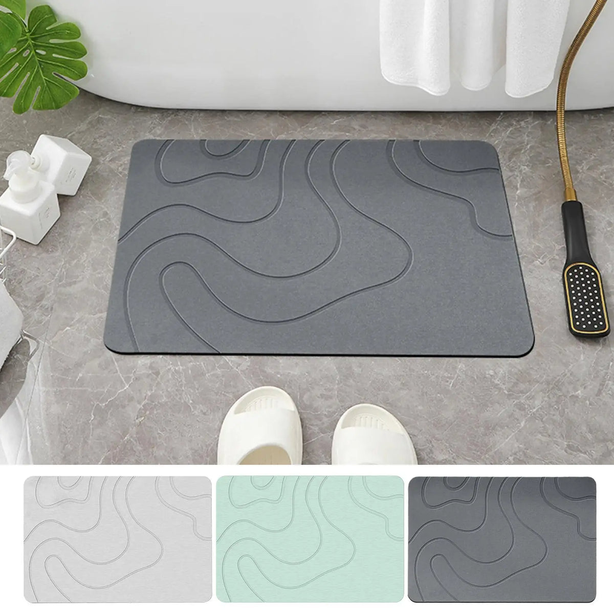 Bath Mat Mud Soft Mat Water Absorption Quick Drying Shower Mat Entryway Rugs Indoor Washable Door Mat For Front Door