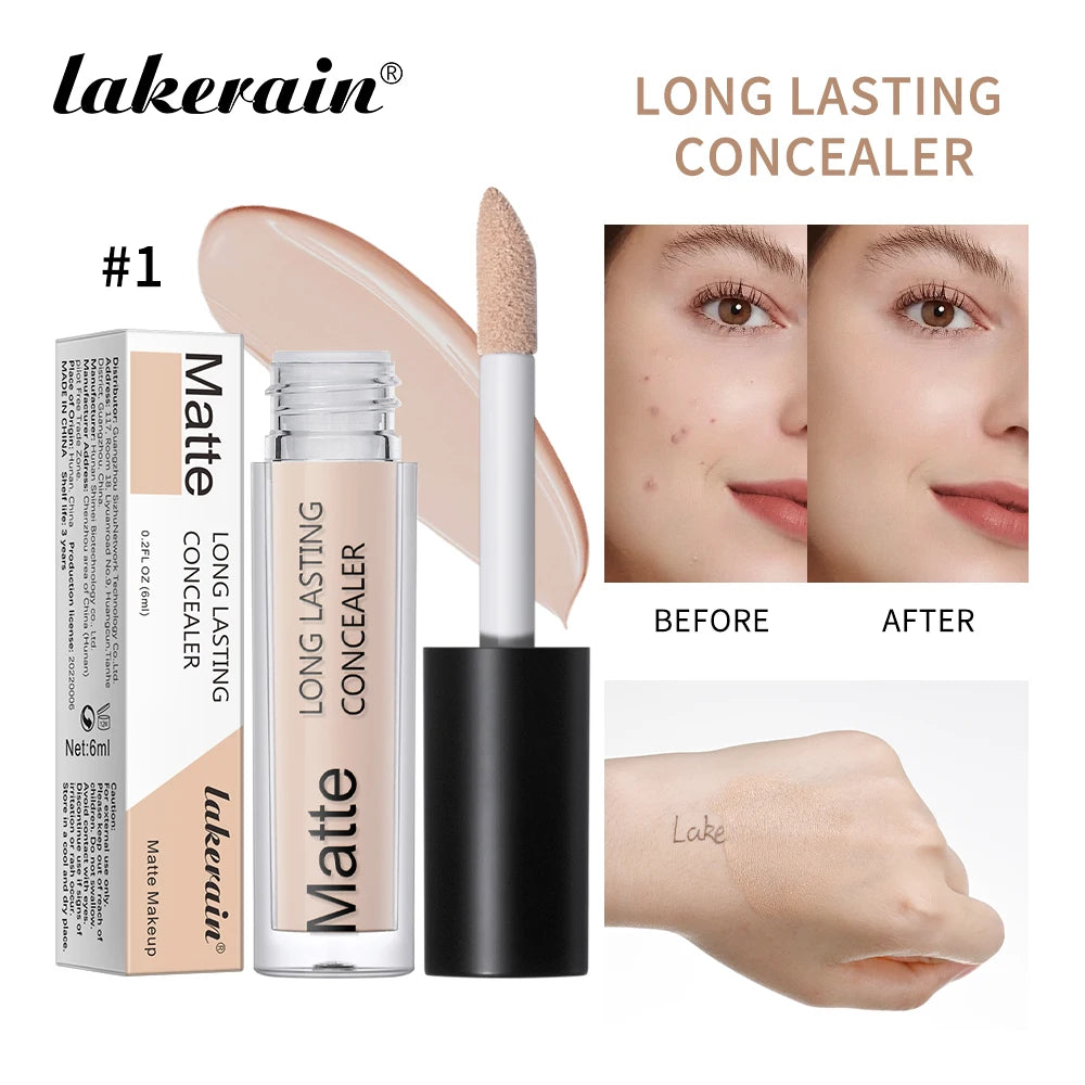 Makeup Face Concealer Hydrating & Moisturizing High Coverage Long Lasting Waterproof Liquid Base Eye Dark Circles Concealer