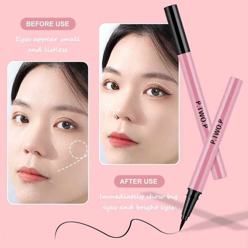 Professional Liquid Eyeliner Cat Style Pen Long-lasting Quick Drying Anti-sweat Waterproof Smooth Matte Black Eyeliner Makeups