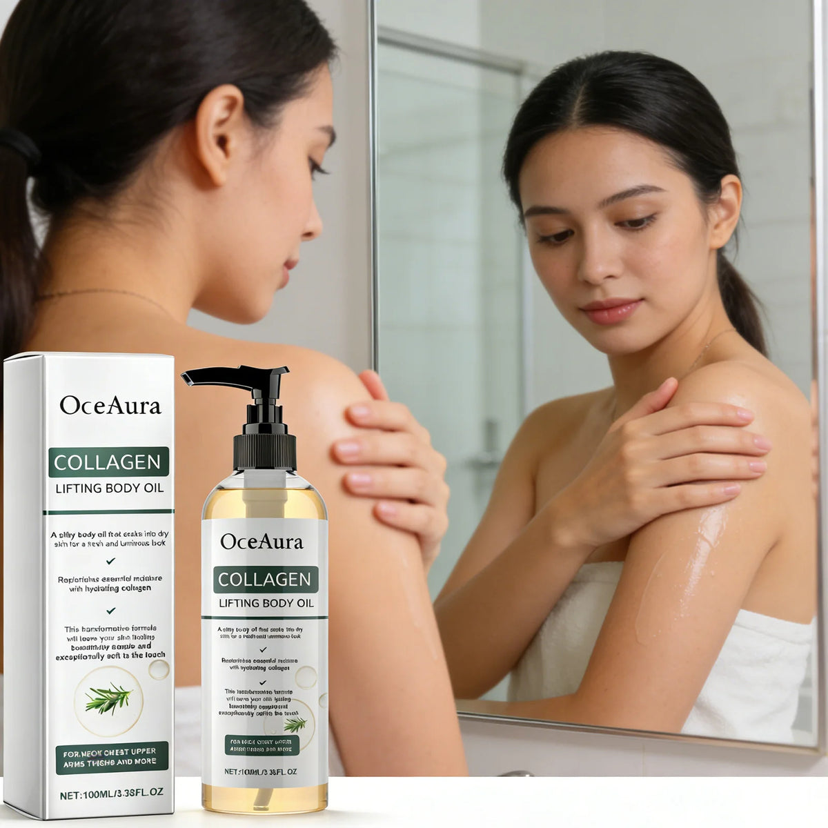 Collagen Body Oil Tighten Skin Lifting Increase Body Elasticity Massage Repair Moisturizing Non-greasy Essential Care Oil 100ml