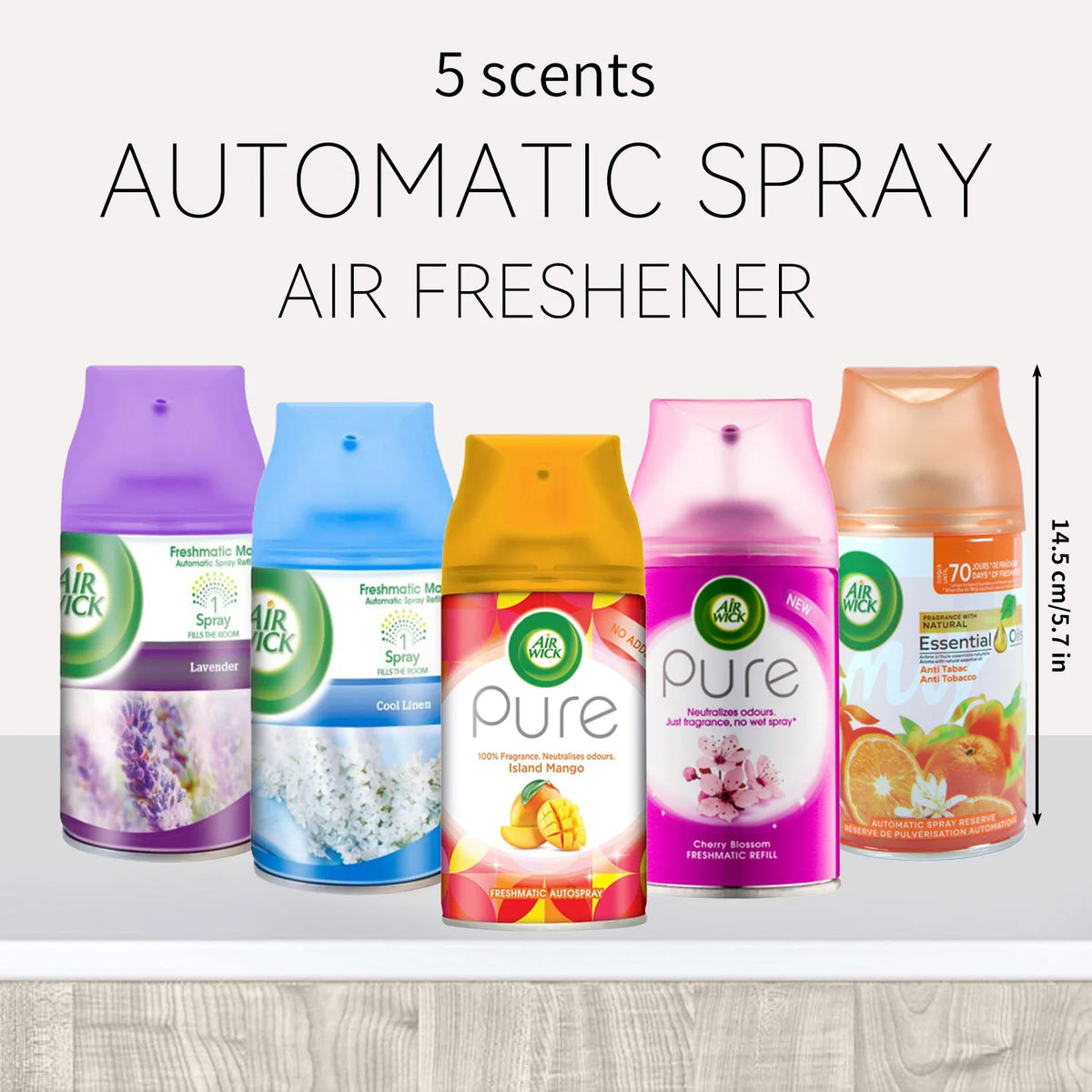 2 Pcs 6.2 Oz Per Count Automatic Spray Air Freshener Refill, Scented Air Freshener For Car, Office, Home And Bathroom, Car Spray