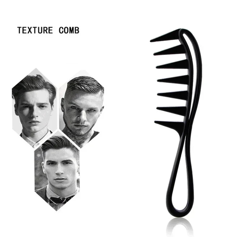Men's Retro Oil Hair Comb Wide Tooth Fork Comb Back Hair Pick Comb Beard Oil Afro Hairstyle Combs Barbershop Men's Styling Tools