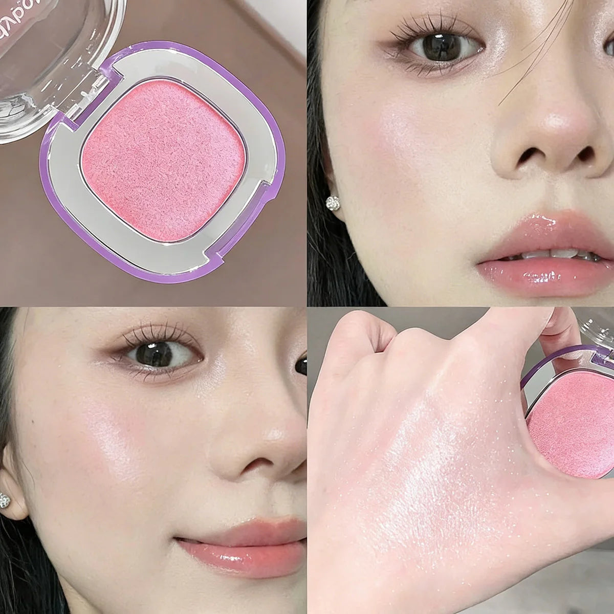 Kodyboll Crystal Shine Highlighter Powder Glowing Hydrating Smooth Natural Pigment 3D Brightening Makeup