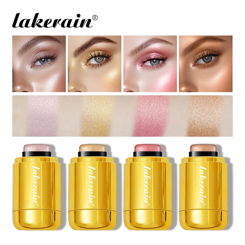 4Colors Highlighter Stick Brightening Skin Tone Contouring Natural Stereo Concealer Blush Multi-Purpose Stick