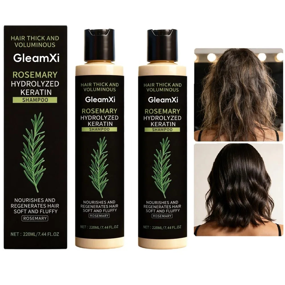 2PCS Rosemary Hair Shampoo Volumizing and Thickening Strengthening and Oil Control Nourishes and Repairs Hair Oil Adds Volume