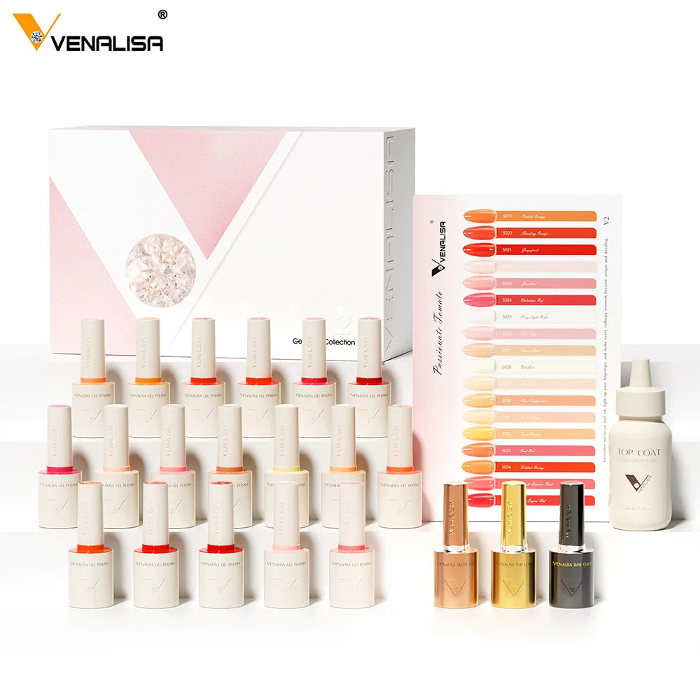 1Set VENALISA VIP Whole Set 10ml HEMA TPO Free Vegan Nail Gel Polish Color Display Gel Varnish Nail Maincure Branded Suitcase
