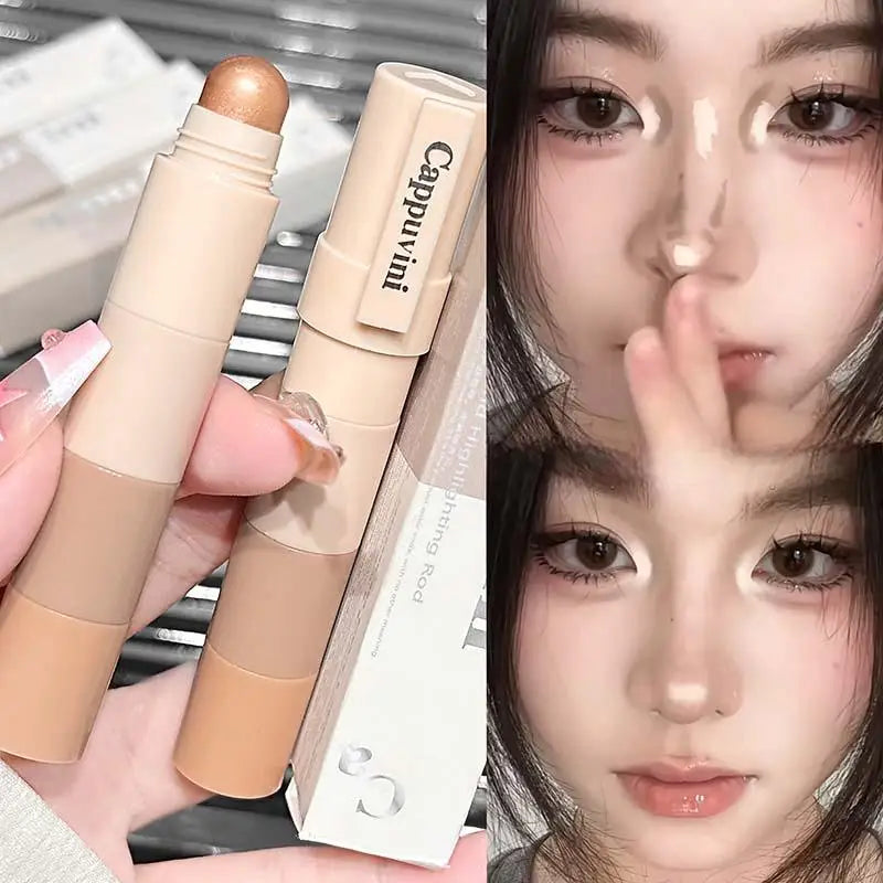 4-in-1 Multi-Color Contouring Stick Nose Shadow Contour Silky Matte Cream Easy Application for Facial Brightening Product
