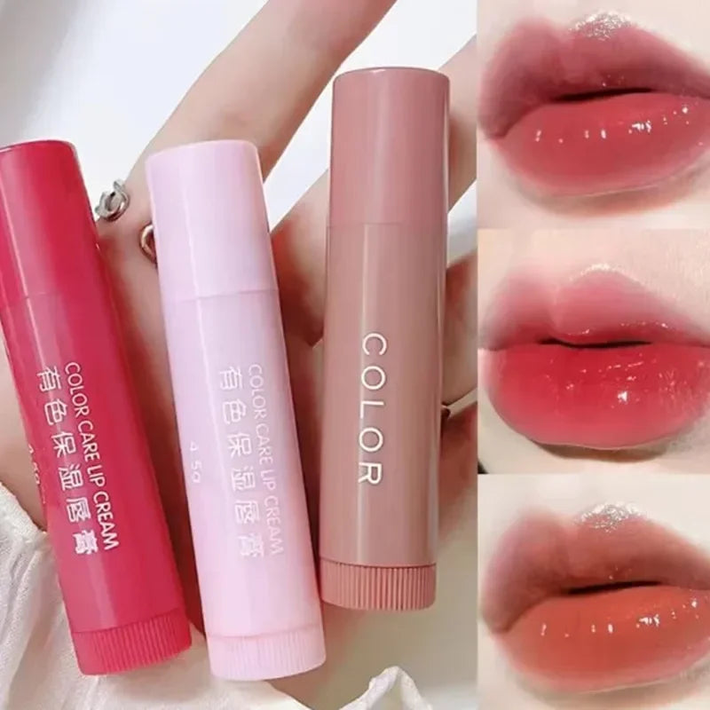 Moisturize Lip Balm Lipstick Hydrate Cute Girl Plump Lip Water Light Lip Glaze Makeup Korean Lipstick Cosmetic 3 Colors Beauty