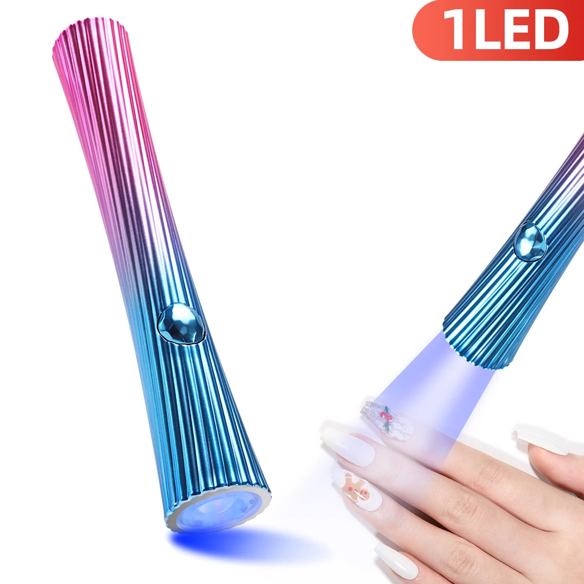 Mini UV Light for Gel Nails Rechargeable Nail Lamp Handheld Portable Cordless USB Nail Dryer Lamp for Fast Curing Gel Polish