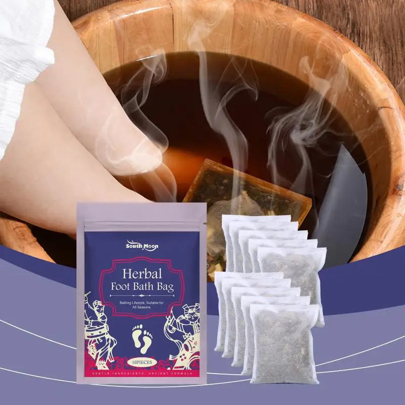 Herbal Foot Soak Kit Wormwood Extract Nourish And Relax Sore Feet Complete Foot Care Set Home Spa Routine