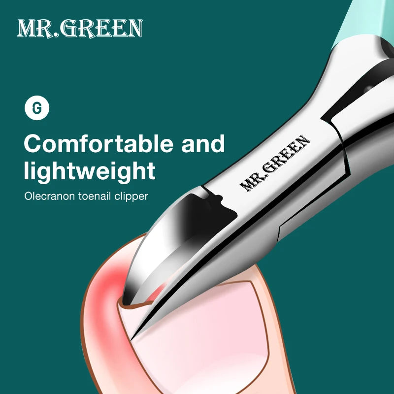 MR.GREEN Toenail Pincers Ingrown Nail Clippers Cutter Stainless Steel Pedicure Tools Thick Toe Nail Deep Into Nail Grooves