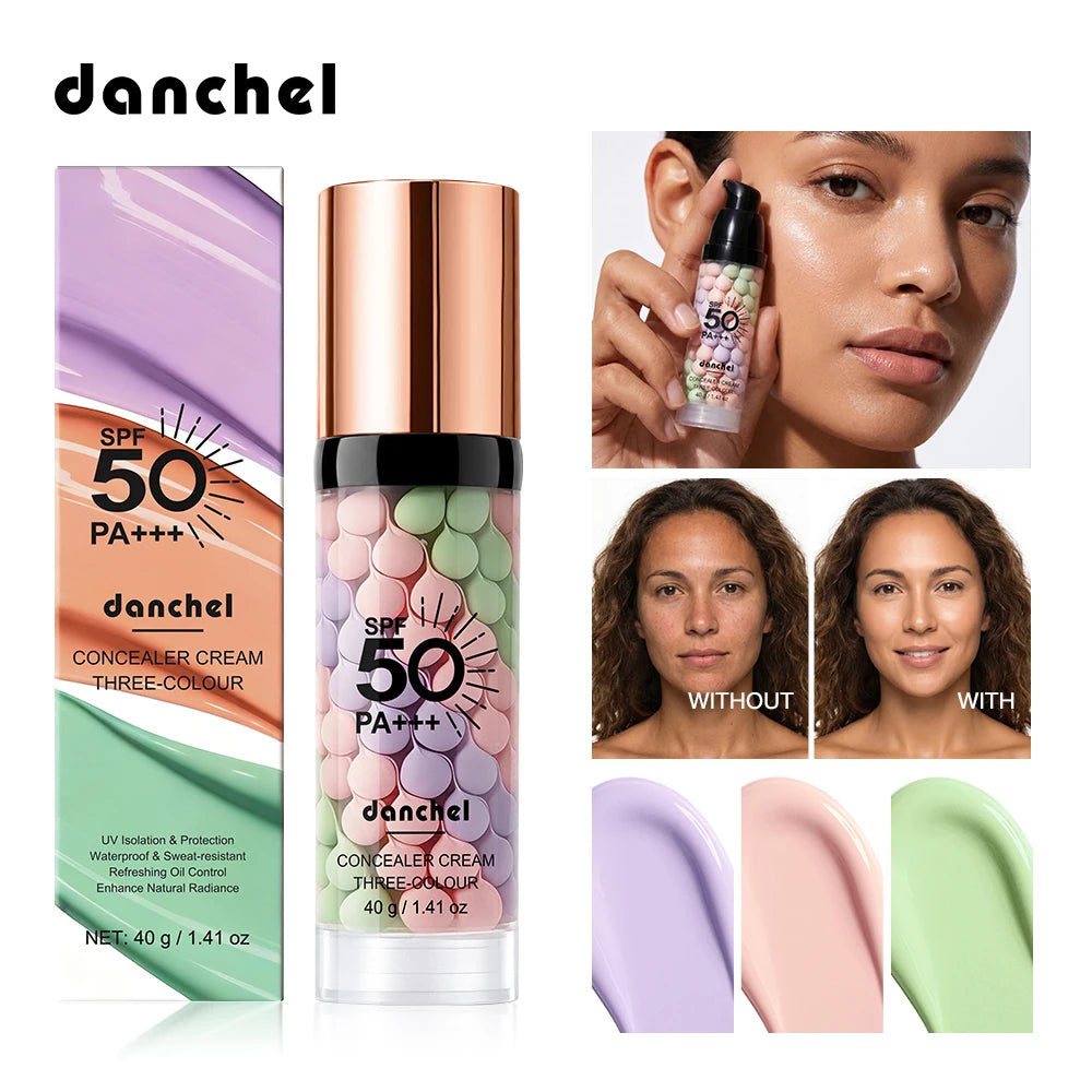 3-in-1 Primer SPF 50 Color Correcting Isolation Cream Oil Control Moisturizing Face Makeup Base Blur Pores Even Skin Tone Radian