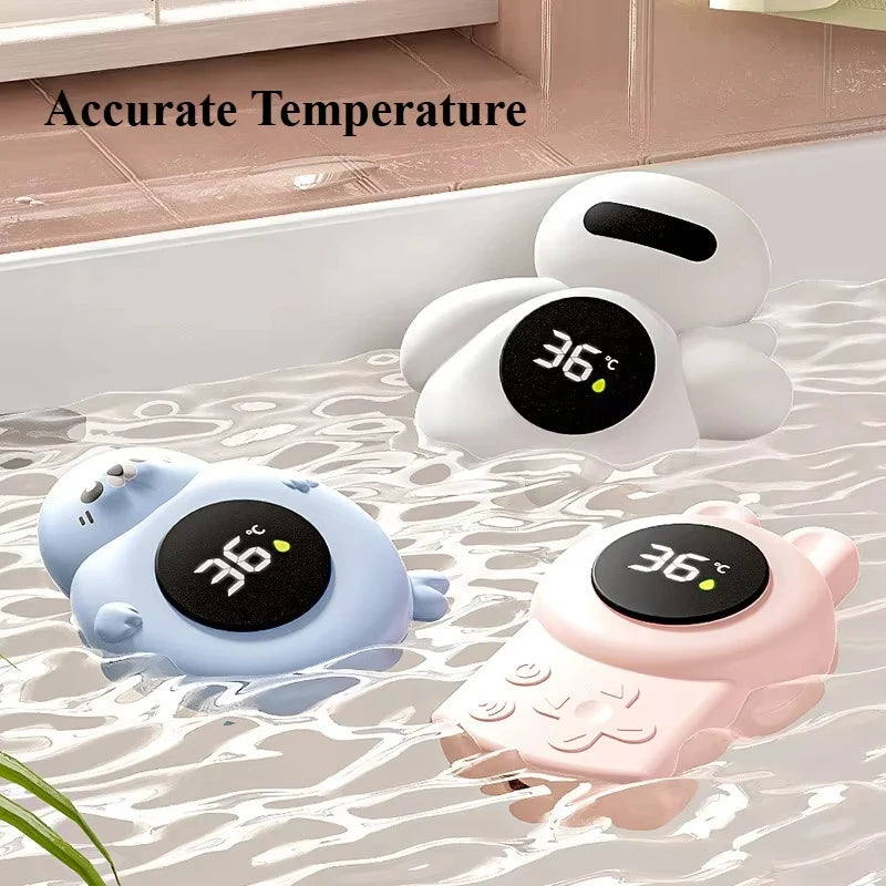 Baby Bathtub Shower Water LED Thermometer Baby Safe Temperature Sensor Floating Waterproof Baby Cartoon
