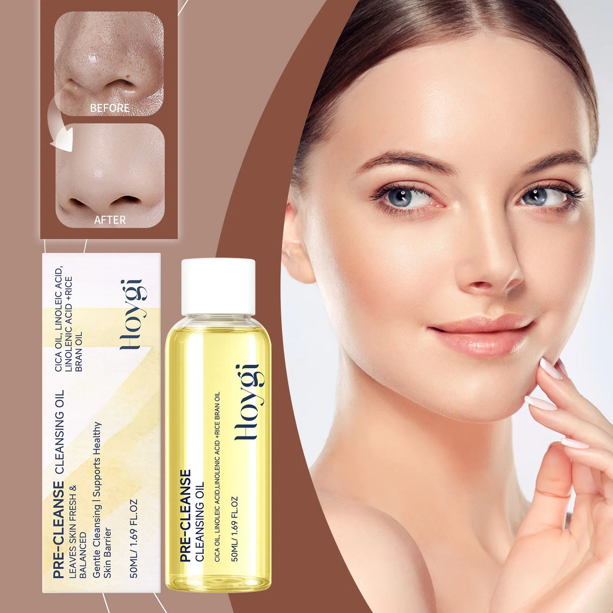 Lightweight Cleansing Oil Fragrance-Free Makeup Remover for Waterproof Mascara Deep Pore Cleansing Non-Clogging Residue-Free