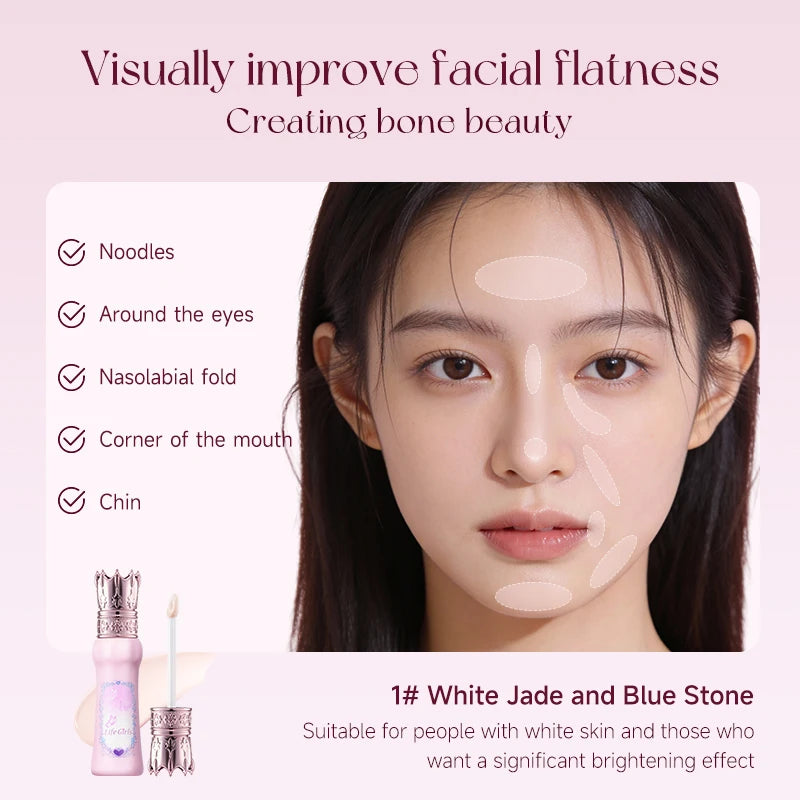 Brightening concealer liquid Natural highlighter Moisturizing and non-wrinkle No picky skin modification face