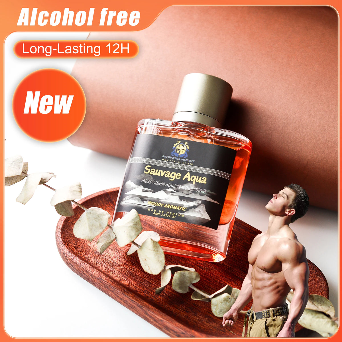 Wilderness for Men Perfume Oil - Alcohol-Free Spicy Woody Scent, Long-Lasting Sensitive Black Pepper Vetiver Cedar Perfume