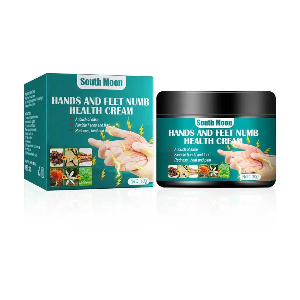 South Moon Hand and Foot Numb Cream Hand Leg Cramp Cream for Numbness Knee Numb Relief Muscle Sprains Bone Ache Health Care