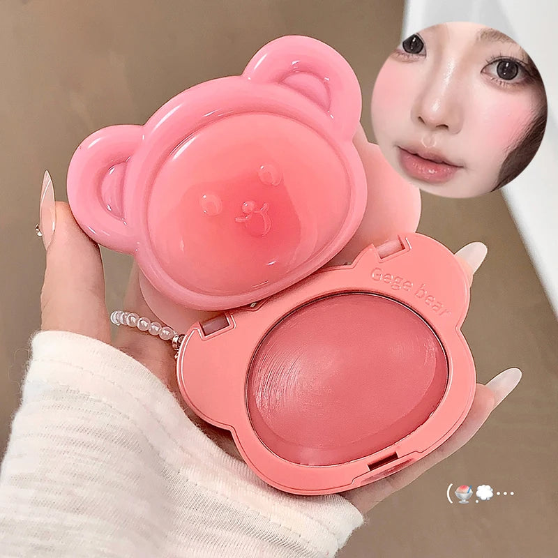 Apricot Pink Blush Cream Makeup Cheek Tint Rouge Violet Blusher Mud Palette Waterproof Monochrome Brighten Facial Moisture Blush