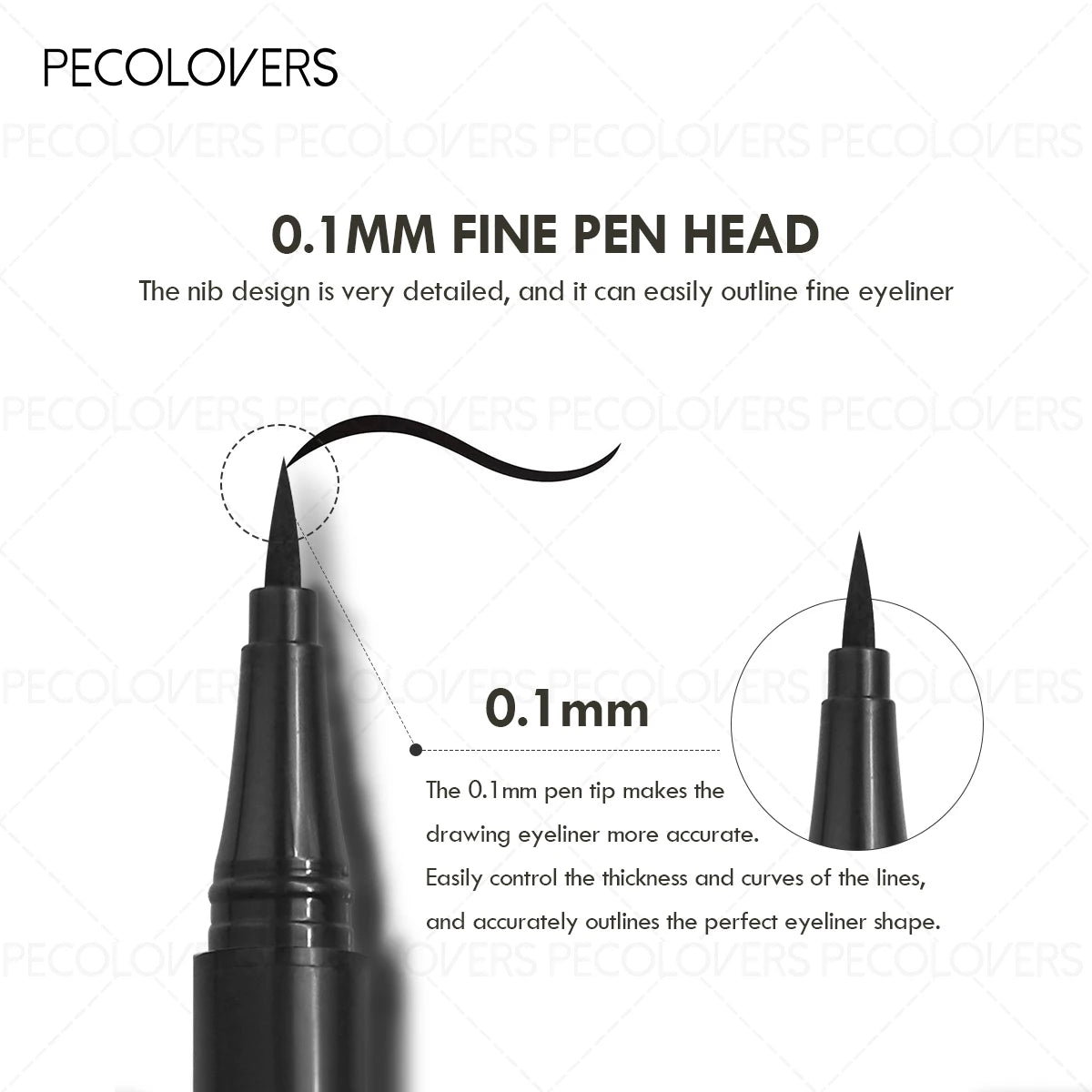 3PCS/Set Waterproof Silky Eyeliner - Ultra-fine Tip, Smokey Eye Effect, Quick Drying, Smudge-proof, Creates A Charming Eye Look