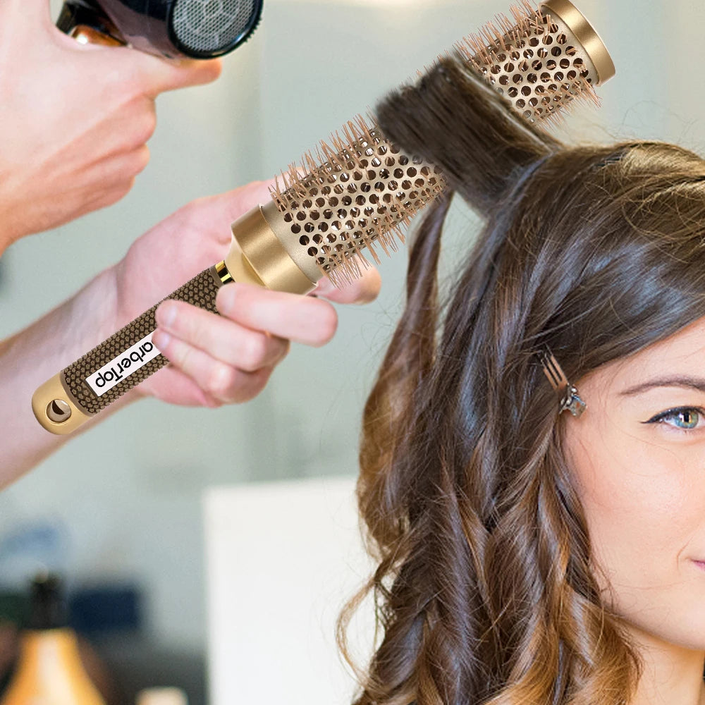 New Type 35cm Styling Comb Hair Protection Hair Roller Brush Salon Blowout Volumizing Tool for Long Thick Hair Heat Resistant