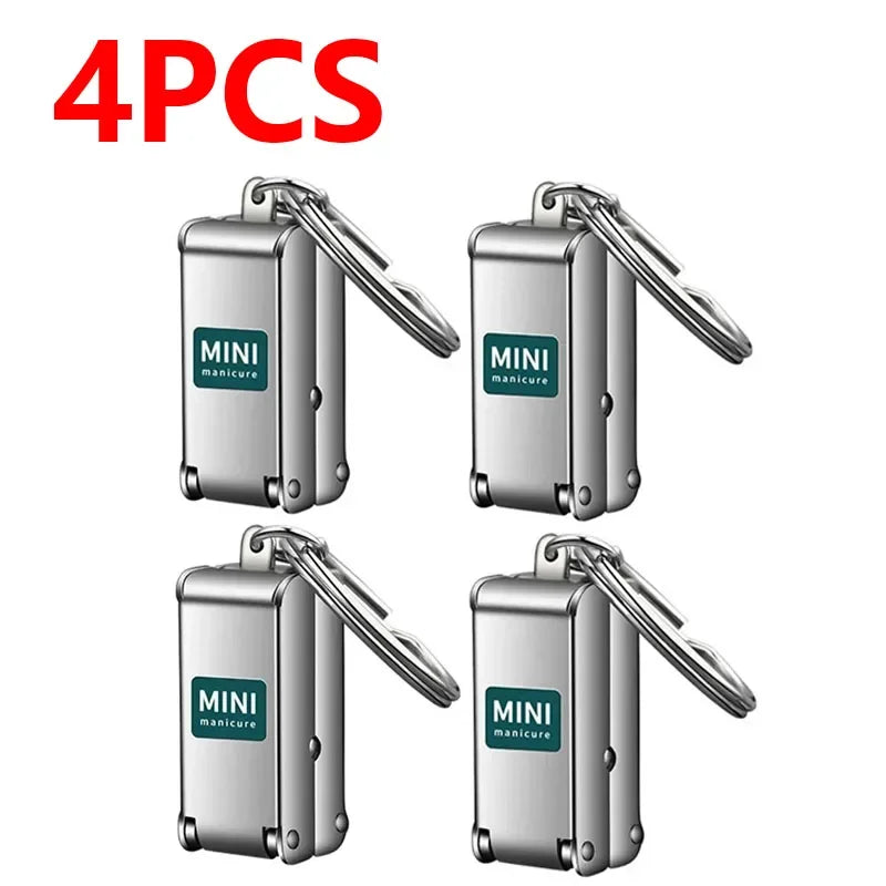 -2026New Products，1-4pcs Nail Clippers Collapsible Portable Travel Fingernail Nail Scissors Cutter Stainless Steel ManicureTools