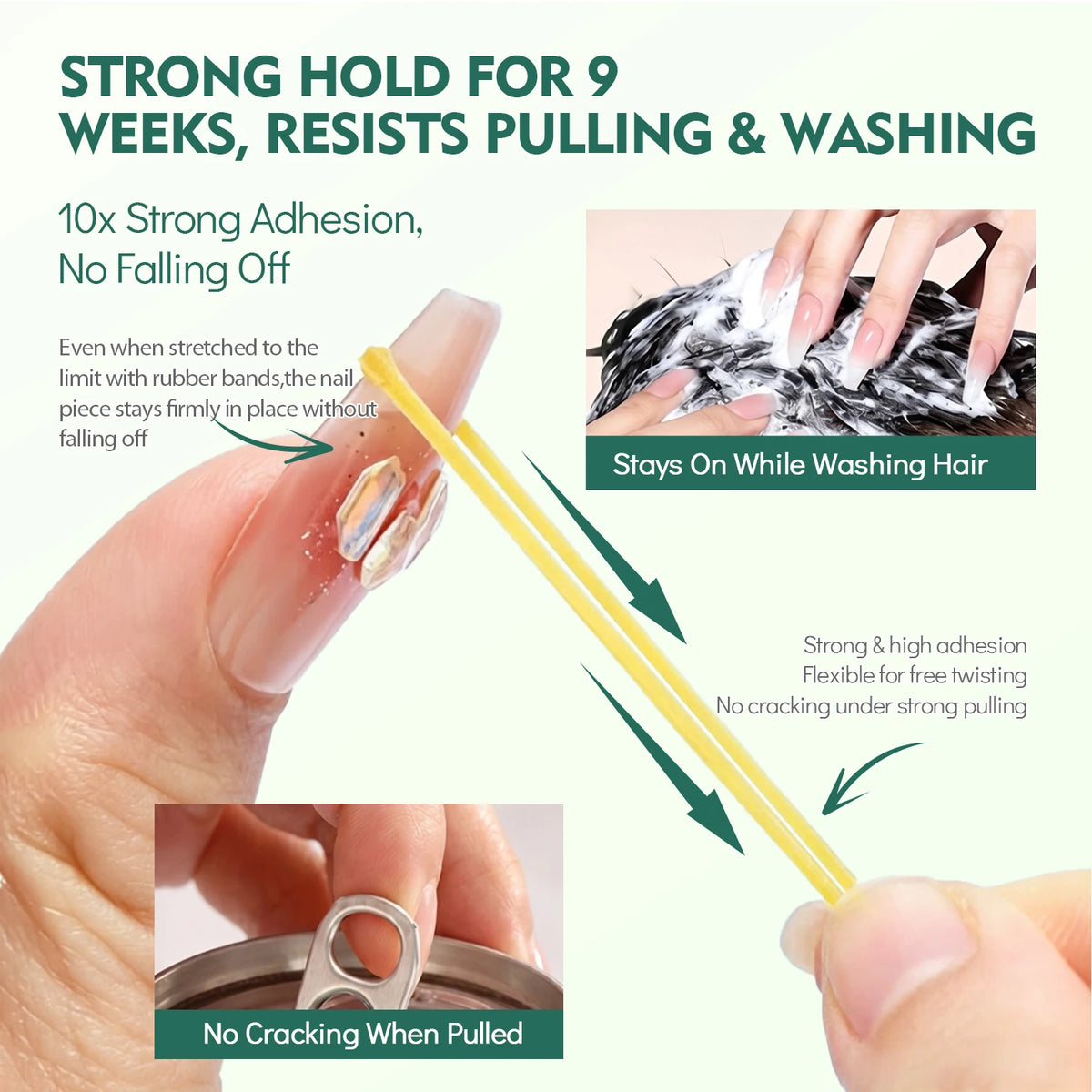 Nailpop SafeDry Eco Quick Dry Nail Glue 6/7ML Strong Hold Low Odor Clear False Nail Tips Adhesive Professional DIY Home 1/2pc