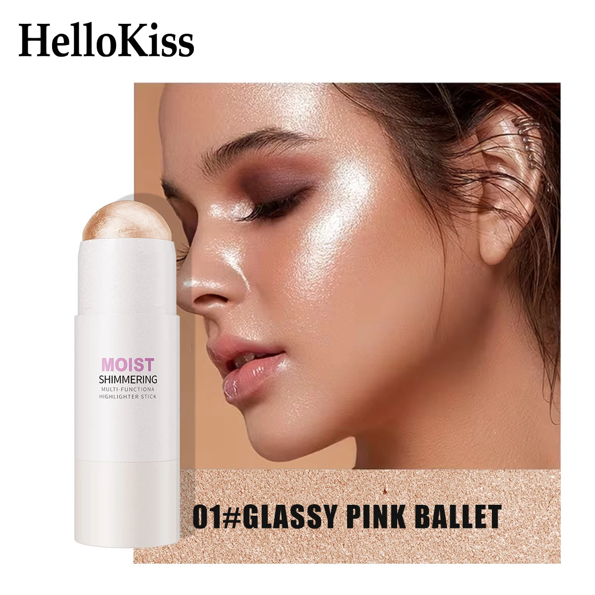 5 Colors 3D Face Brighten Highlighter Bar Cosmetic Face Contour Bronzer Shimmer Highlighter Stick Concealer Cream Makeup tool