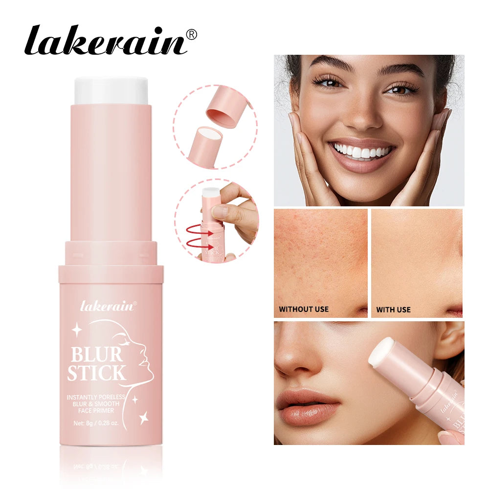 Lakerain Invisible Pore Base Stick Long Lasting Hydrate Oil Control Covering Pores Waterproof Obscure Pores Makeup Primer Stick