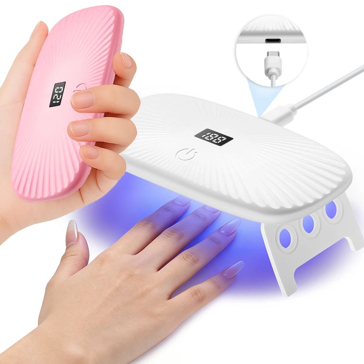 Professional Mini UV LED Nail Dryer with Multiple Timer Options for Fast Gel Polish Drying in Home or Salon