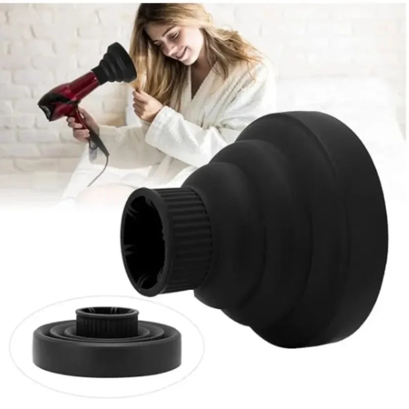 Collapsible Hair Dryer Diffuser Folding Large Curly Hair Attachment Concentrator Universal Foldable Claw Clips for Styling
