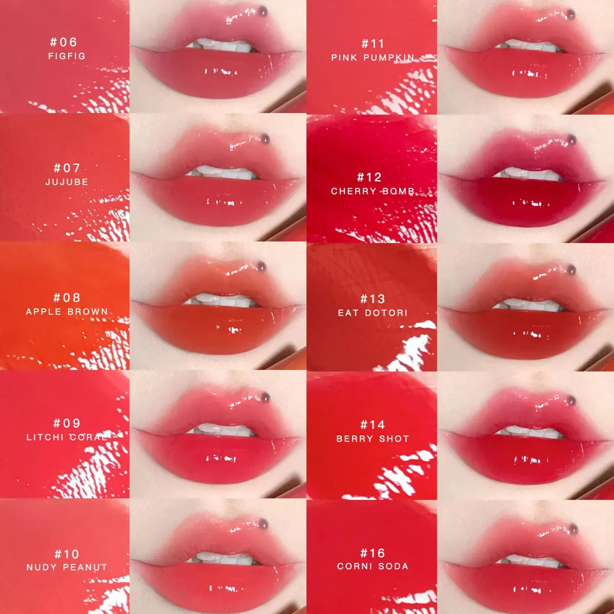rom&nd JUICY LASTING TINT-12 Shades,Juicy Glossy Texture,Lip Glosses,Luxury Makeup,Korean Cosmetic,K-Beauty,Korean Makeup