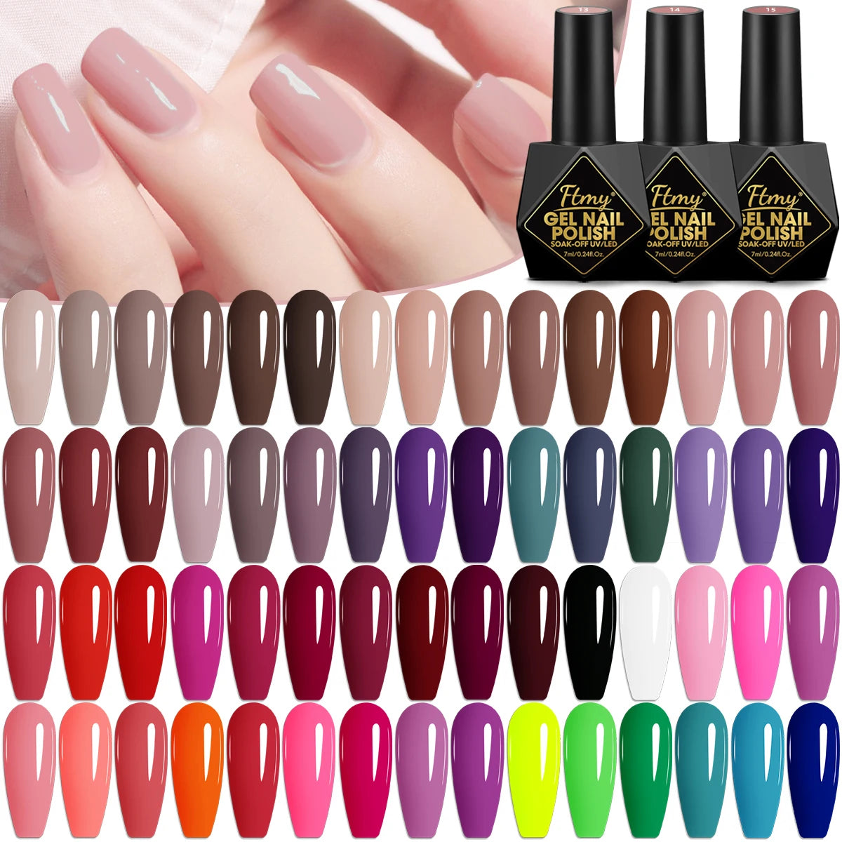 12PC Gel Nail Polish Set Spring Summer Nude Glitter Color Semi Permanent Gel Nail Polish Soak Off Gel Manicure Nail Art UV Gel V