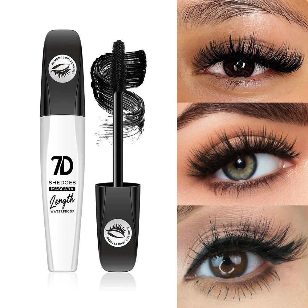 1/2/3PCS 7D Waterproof Mascara Long Lasting Smudge-proof Non-flaking Lengthen Volumizing Lifting Curling Mascara Eyelash Makeup
